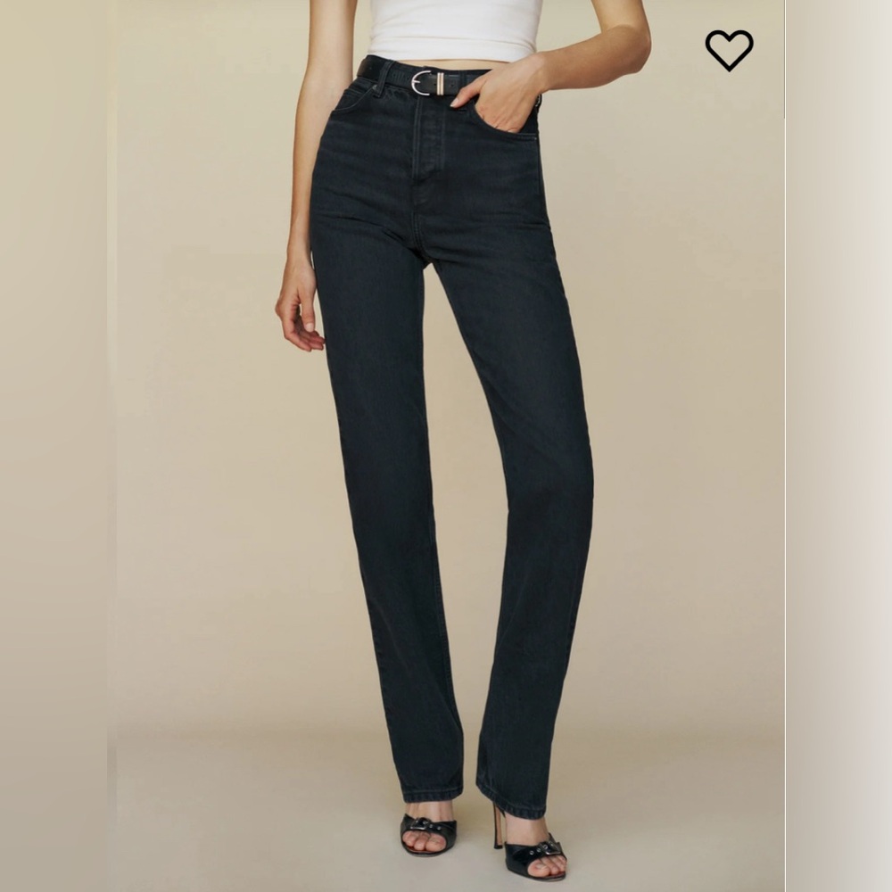 Reformation Cynthia High Rise Straight Long Jeans Size 25